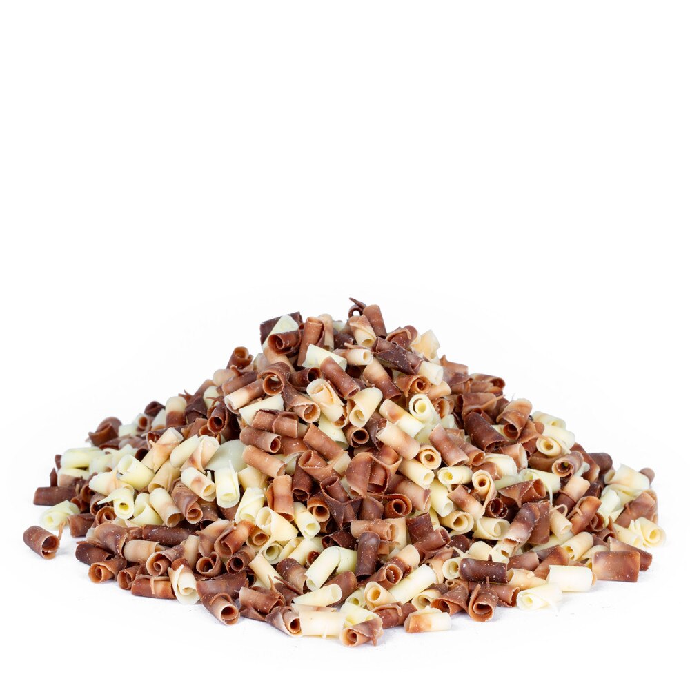 Vanova Dark and White Marbled Chocolate Curls 4kg